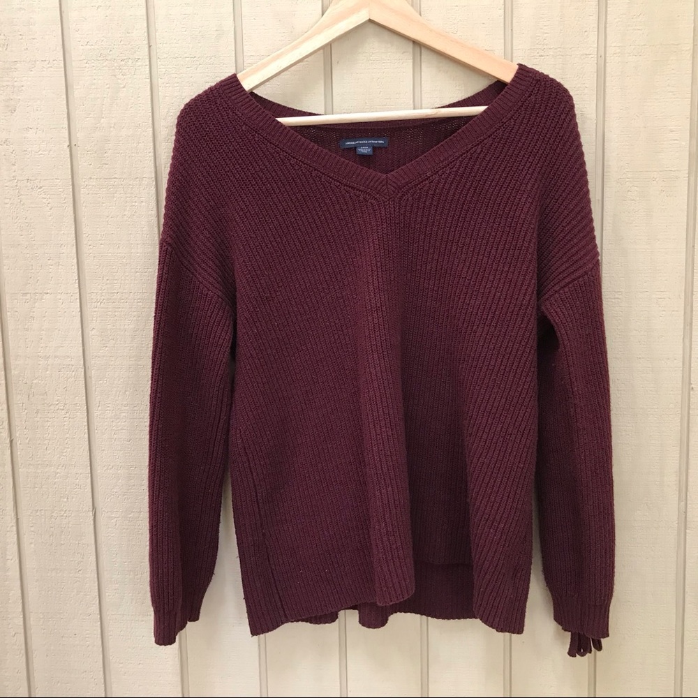 SOLD American Eagle Maroon Sweater Small